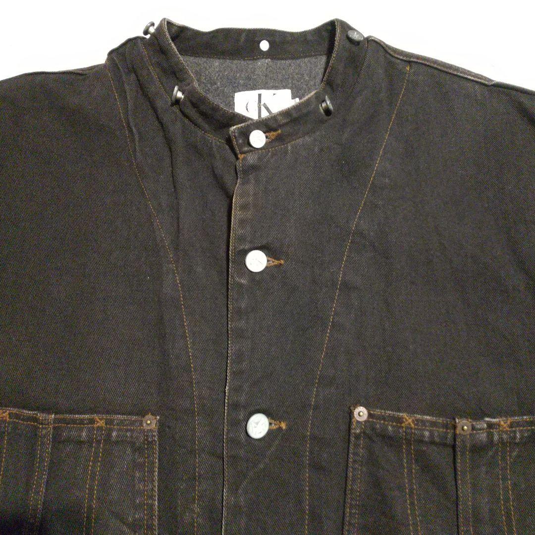 90年代 USA製   ブラックデニムカバーオールJK ④