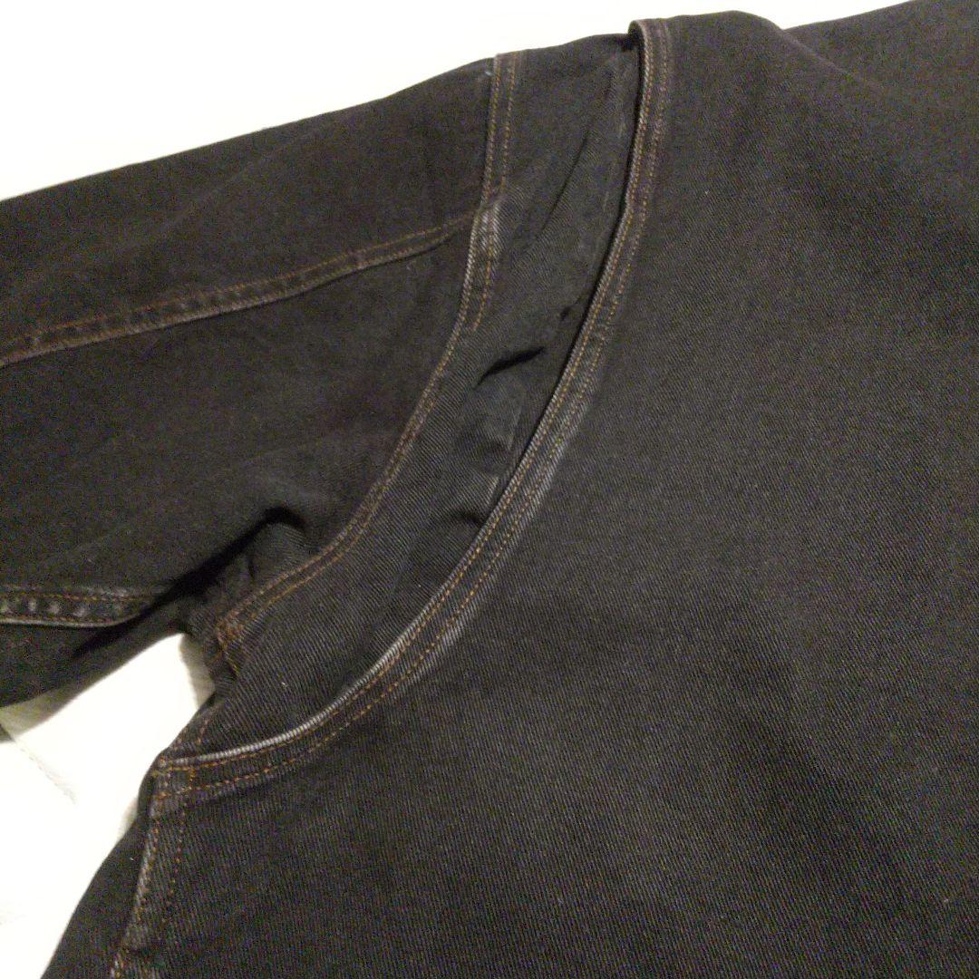 90年代 USA製   ブラックデニムカバーオールJK ④