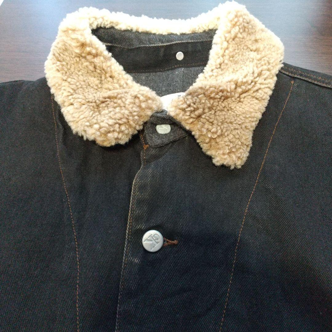 90年代 USA製   ブラックデニムカバーオールJK ④