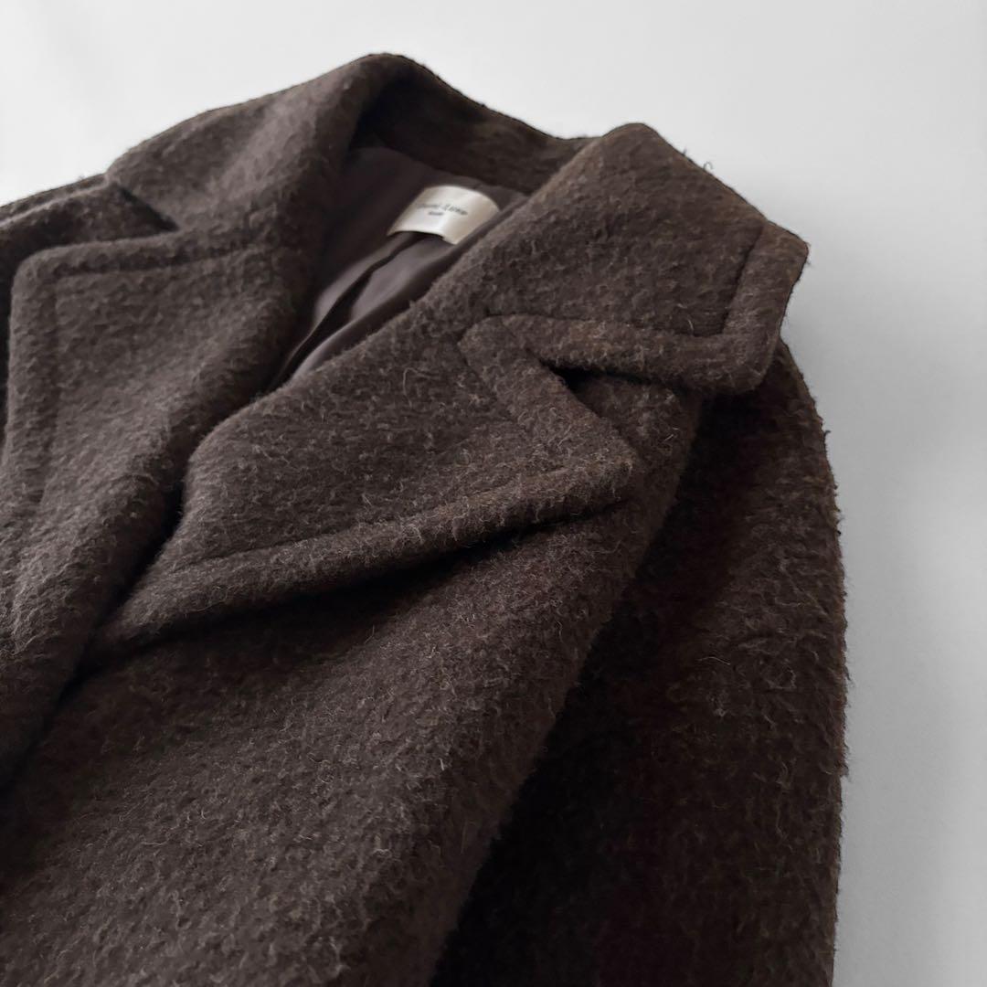 定価64,900円　デミルクスビームス　ナッピングウール　ダブルブレストコート