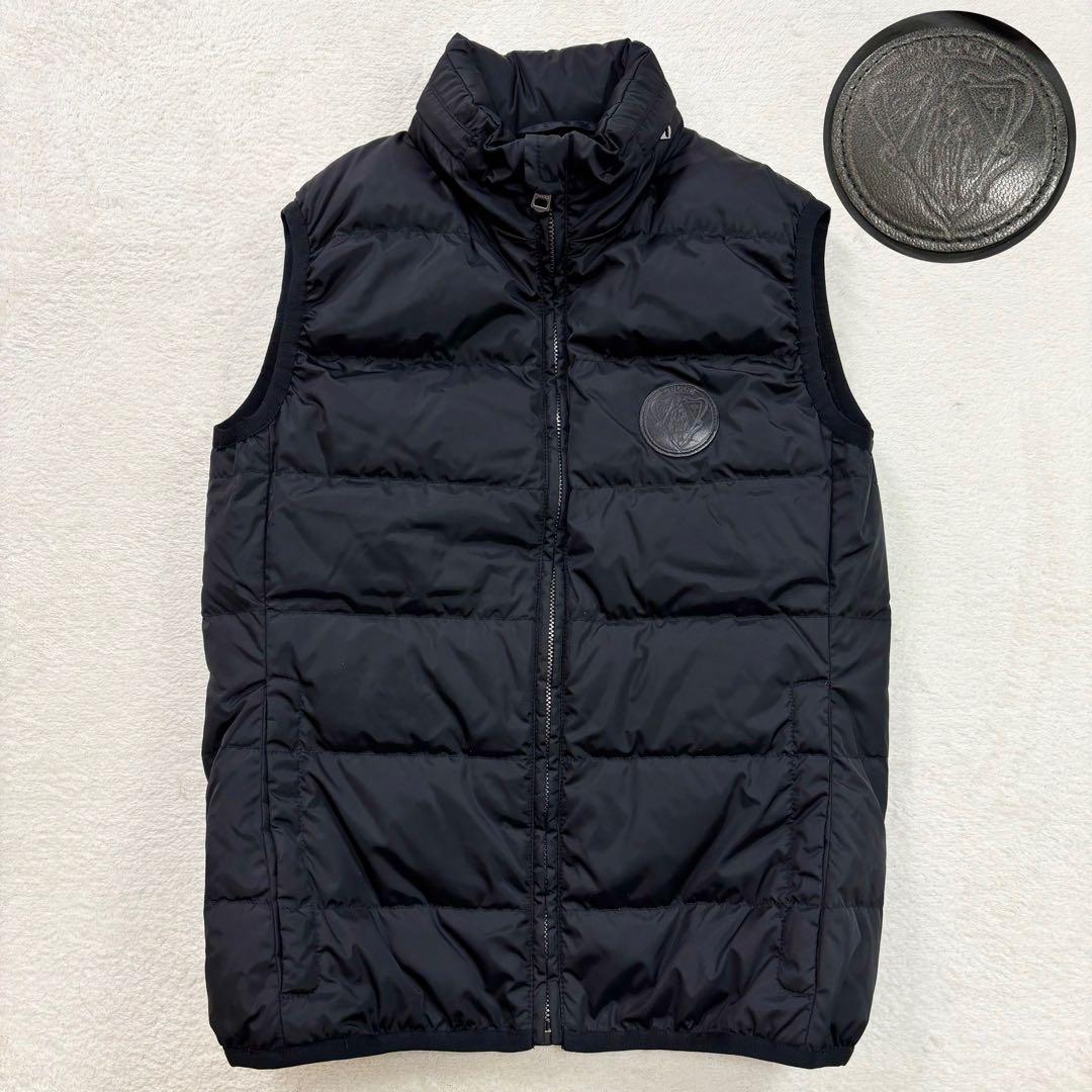 極美品 グッチ ダウンベスト レディース エンブレム クレスト ブラック