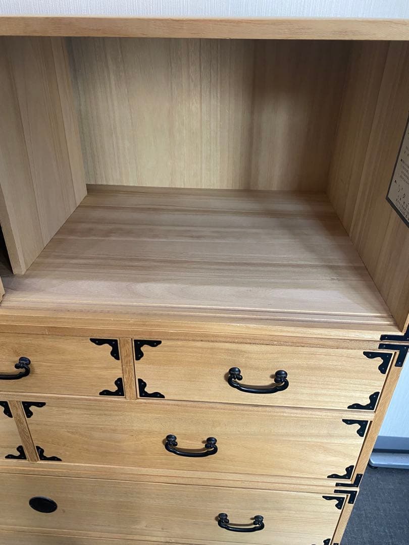 桐箪笥　天然木(桐無垢材) 6段　日本製