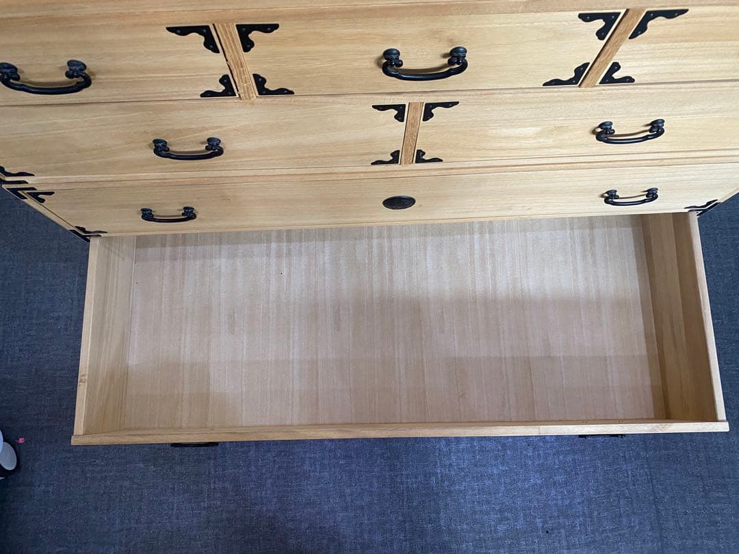 桐箪笥　天然木(桐無垢材) 6段　日本製