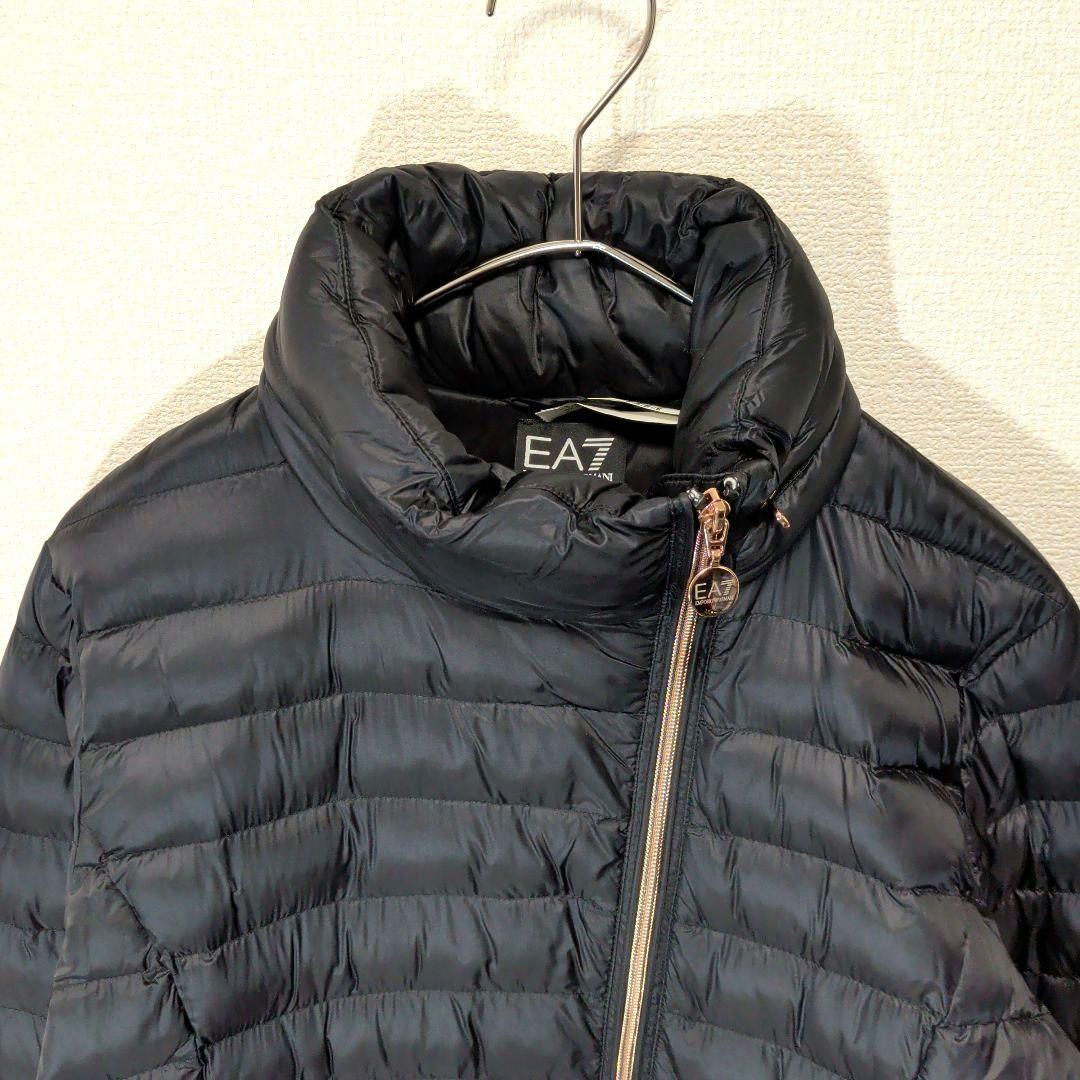 美品　M　EMPORIO ARMANI EA7 黒　キルティングデザイン　コート