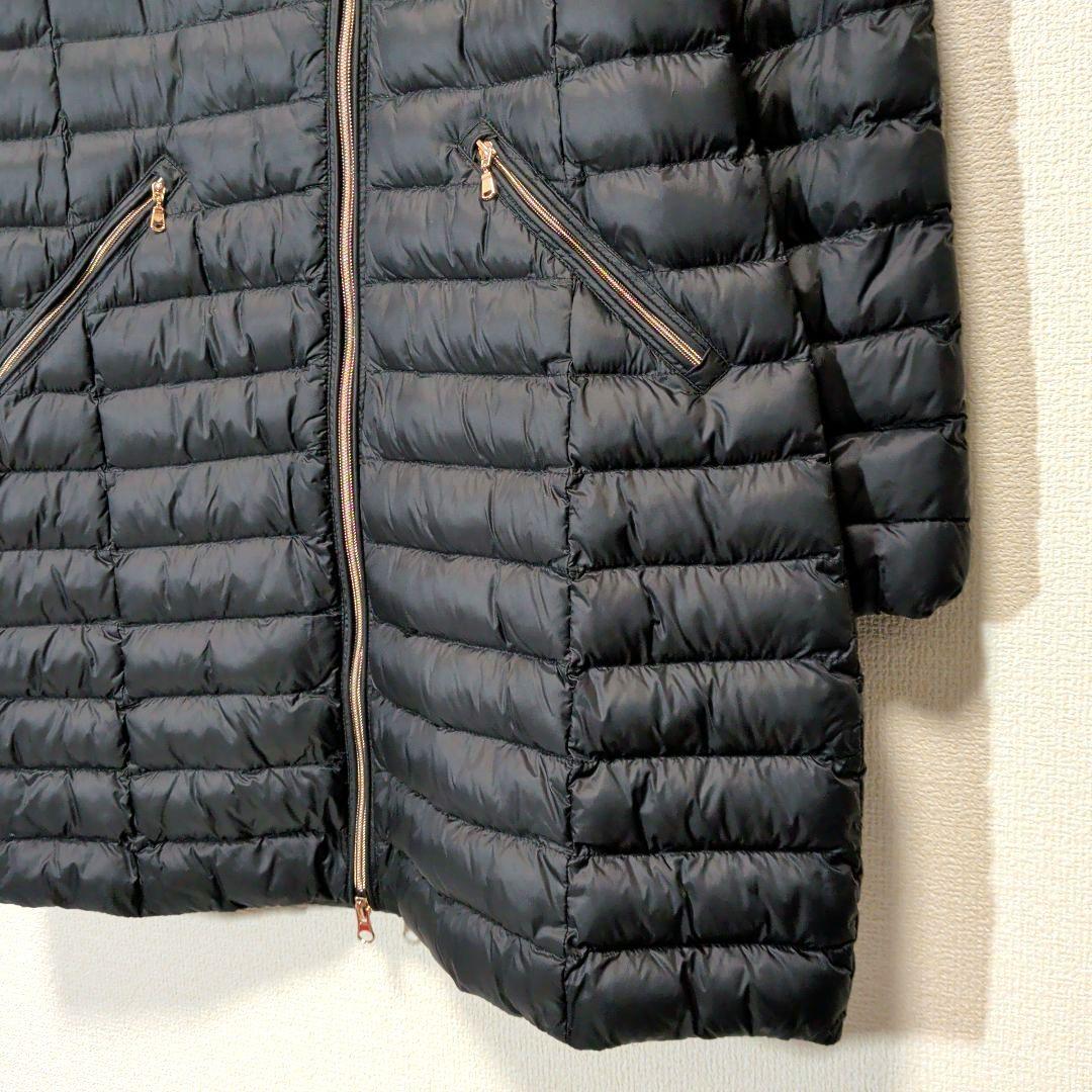 美品　M　EMPORIO ARMANI EA7 黒　キルティングデザイン　コート