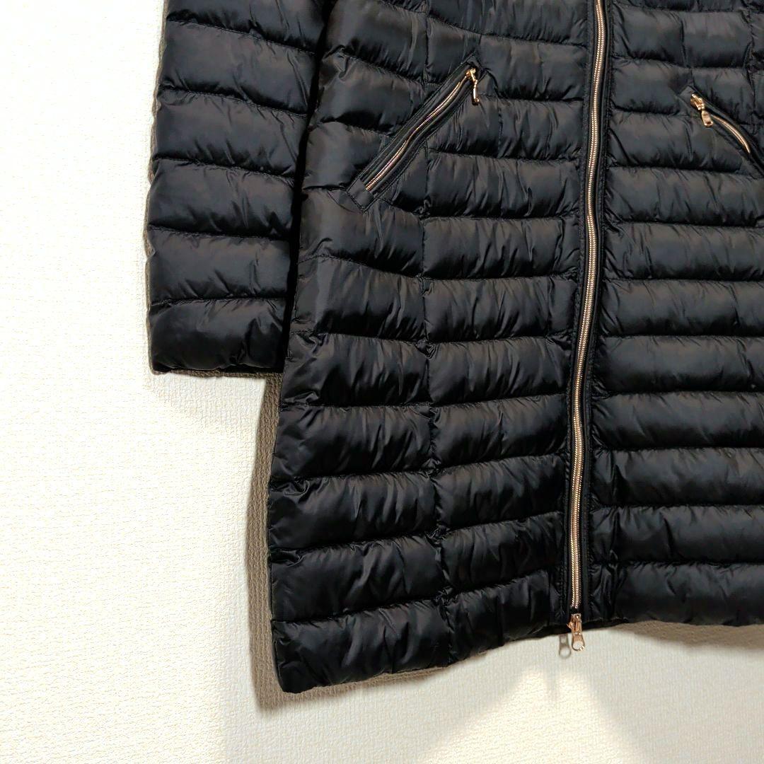 美品　M　EMPORIO ARMANI EA7 黒　キルティングデザイン　コート