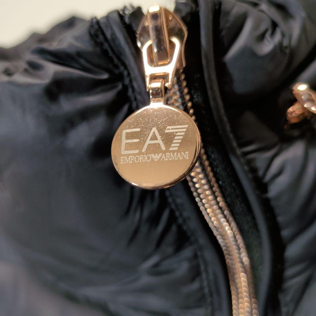 美品　M　EMPORIO ARMANI EA7 黒　キルティングデザイン　コート