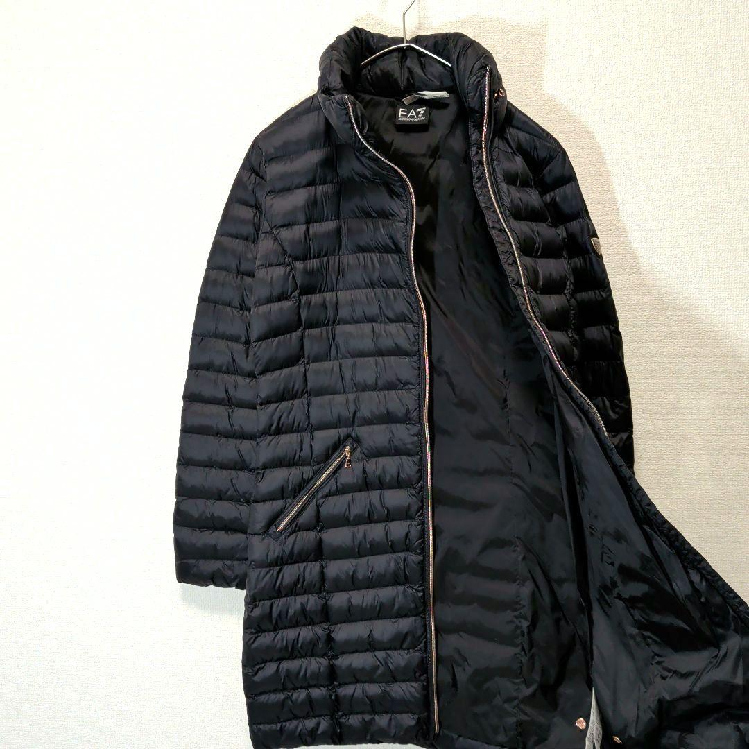 美品　M　EMPORIO ARMANI EA7 黒　キルティングデザイン　コート