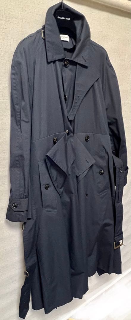 バレンシアガ☆ランウェイトレンチコート☆ネイビー
