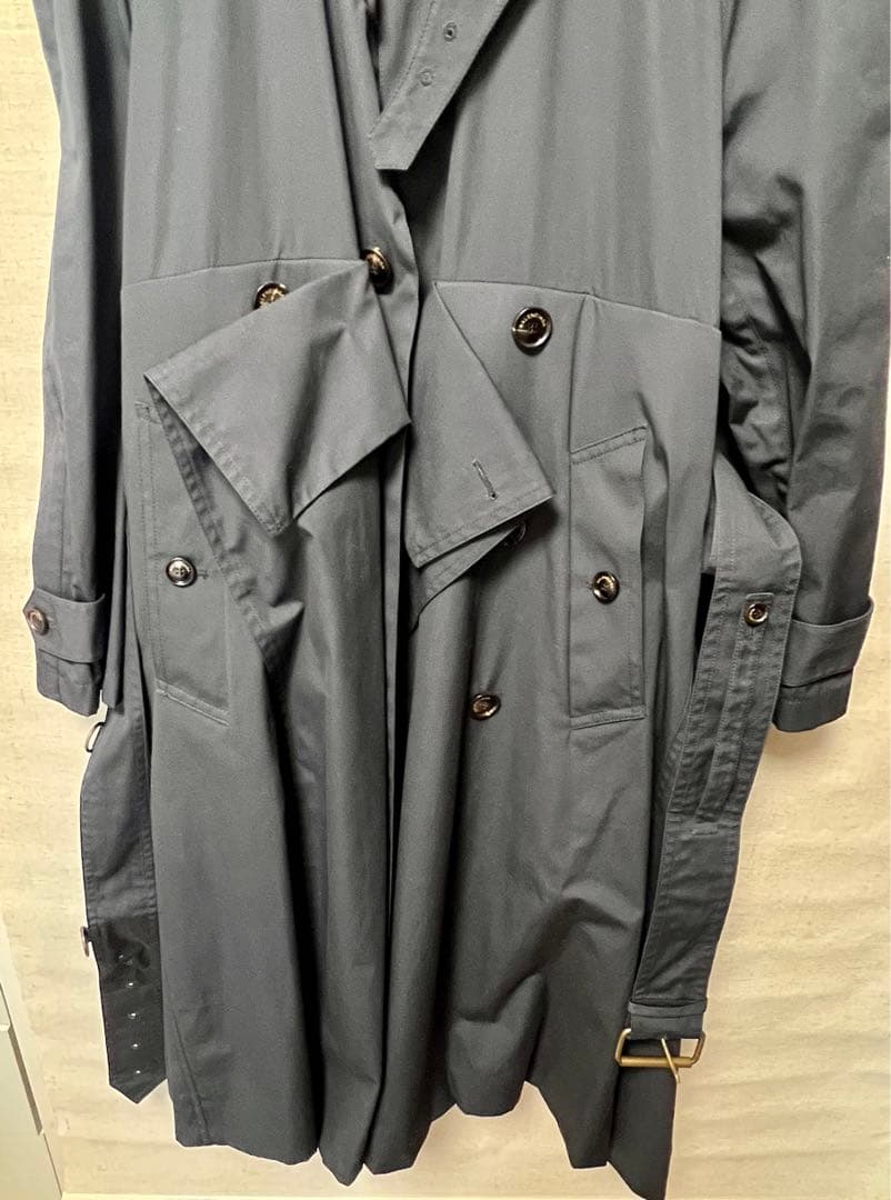 バレンシアガ☆ランウェイトレンチコート☆ネイビー