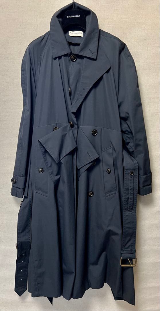 バレンシアガ☆ランウェイトレンチコート☆ネイビー