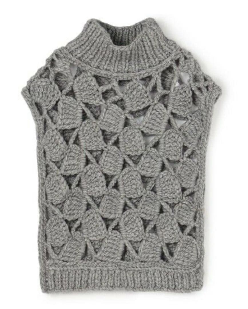 MACPHEEトゥモローランド ハンドクロシェ ハイネックベスト