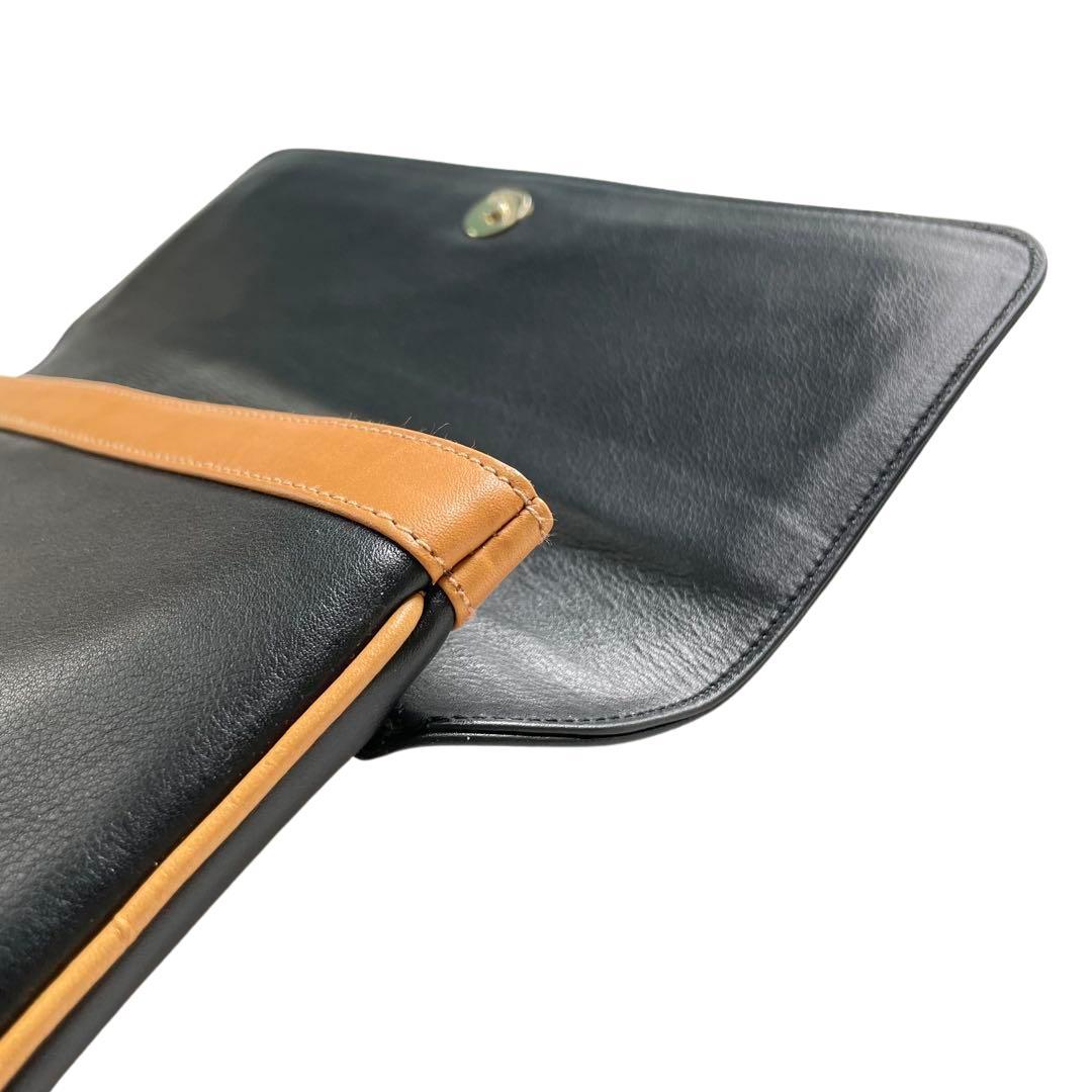 【新品級に綺麗】セリーヌ ホースキャレッジ 馬車金具 レザークラッチバッグ