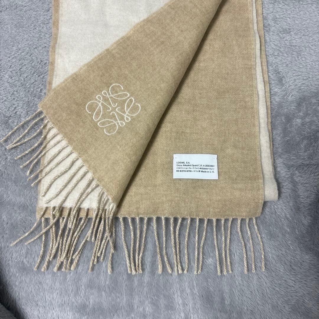 【値下げ中‼️正規品】LOEWE ロエベ バイカラースカーフ(ウール&カシミヤ)