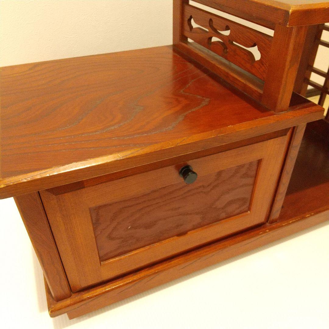 昭和レトロ カリモク 木製 キャスター付き