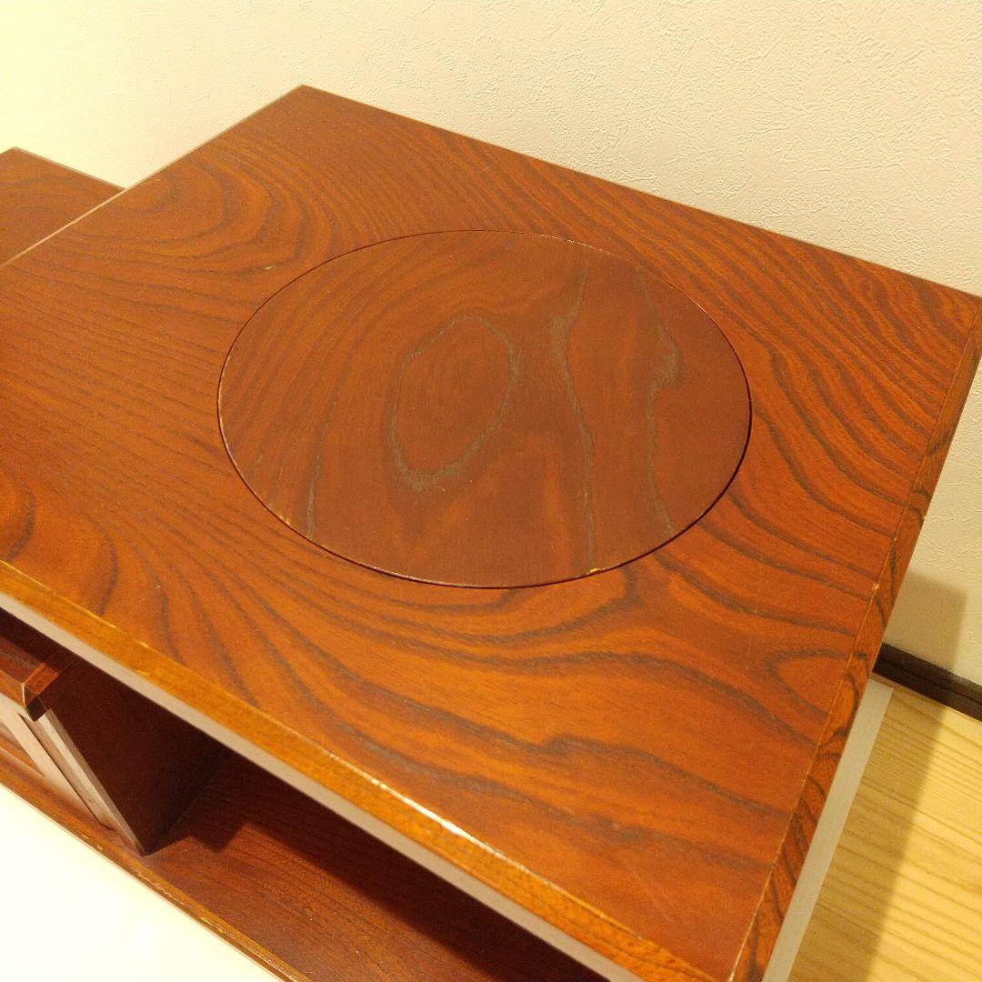 昭和レトロ カリモク 木製 キャスター付き