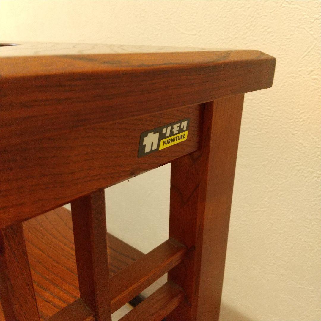 昭和レトロ カリモク 木製 キャスター付き