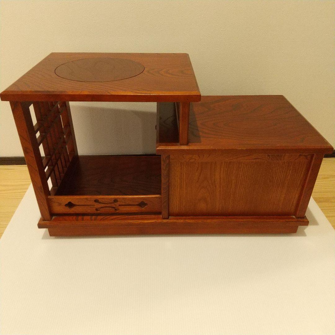 昭和レトロ カリモク 木製 キャスター付き