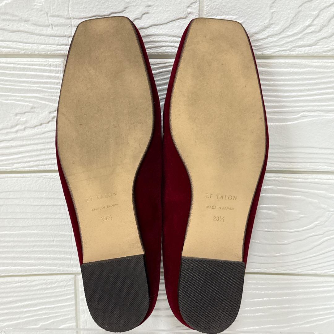 極美品✨ルタロン スクエアソフトメリージェーン レッド 23.5cm ベロア 赤