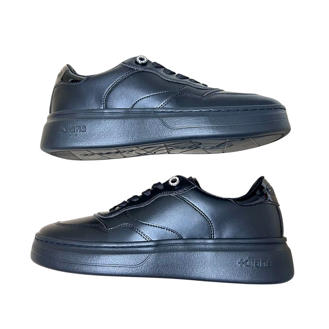 【極美品】+diana サステナブルスニーカー　ブラック　23㎝