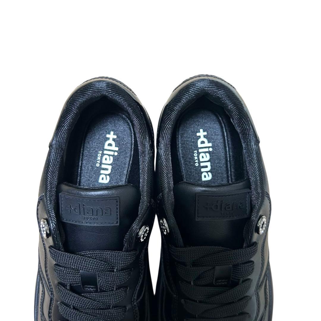 【極美品】+diana サステナブルスニーカー　ブラック　23㎝