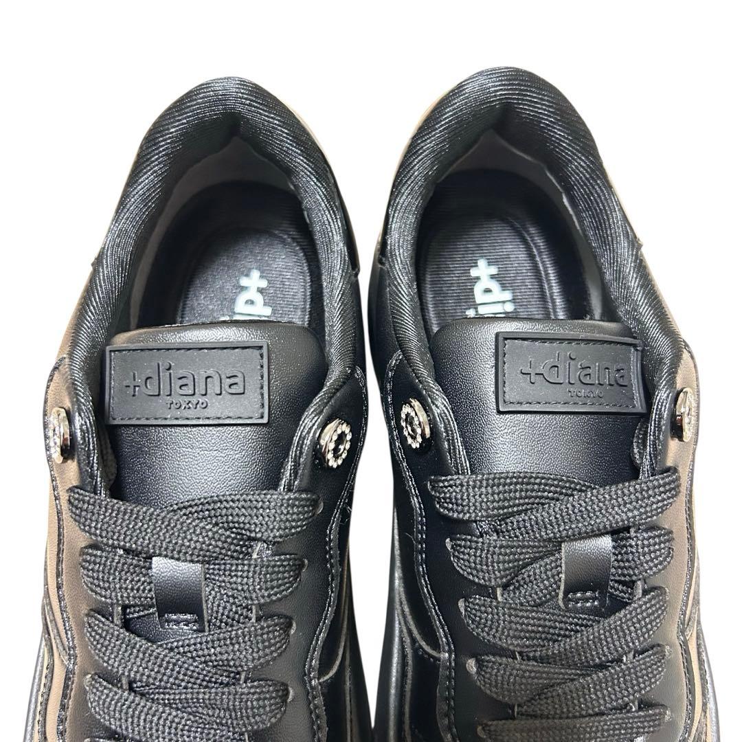 【極美品】+diana サステナブルスニーカー　ブラック　23㎝