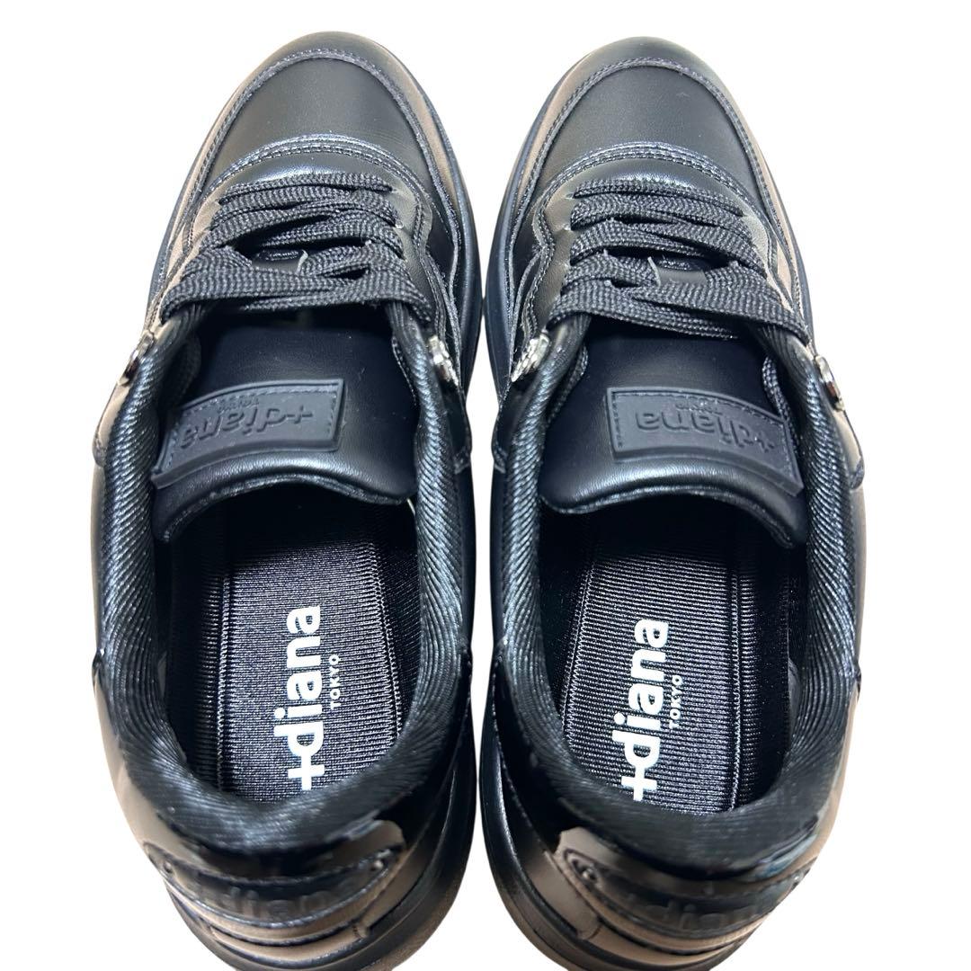 【極美品】+diana サステナブルスニーカー　ブラック　23㎝