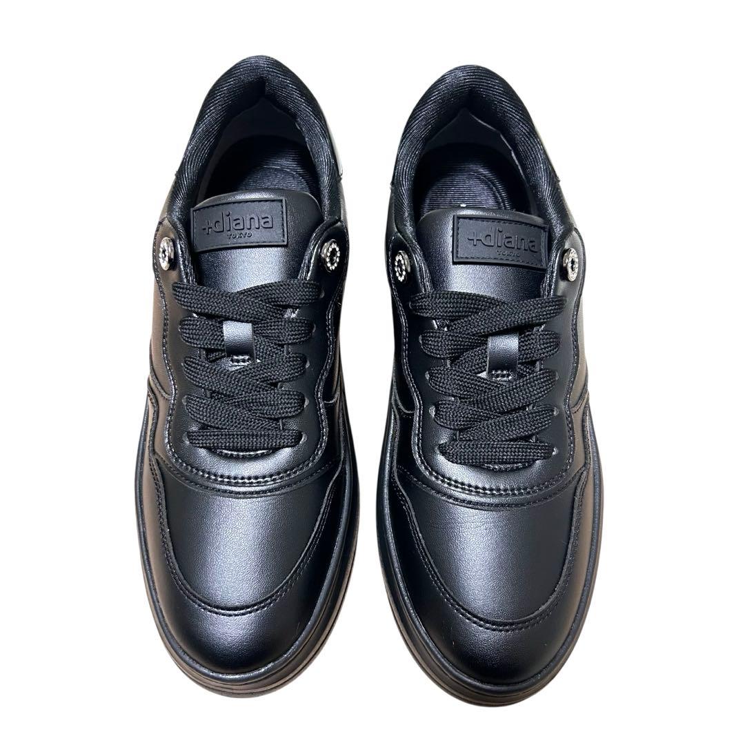 【極美品】+diana サステナブルスニーカー　ブラック　23㎝
