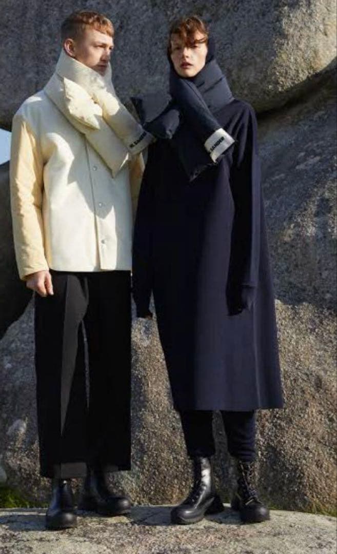 ジルサンダー＋　ネイビーコート