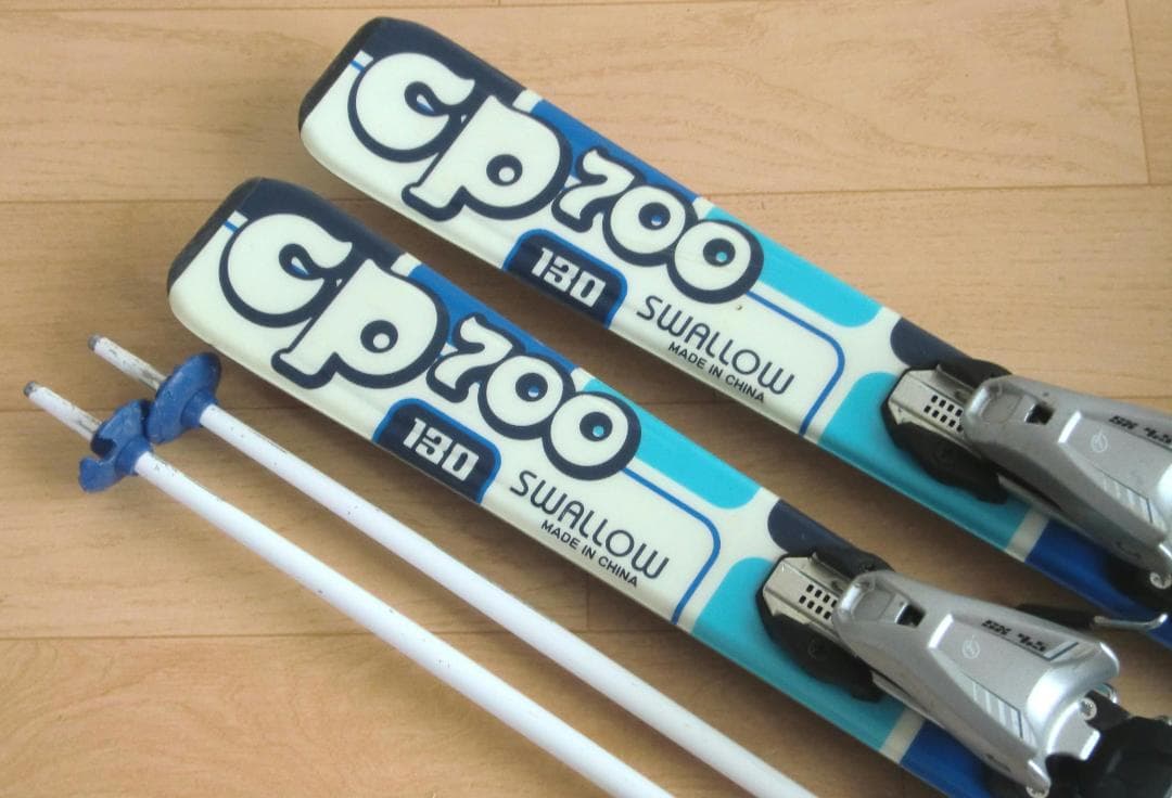 ■■送料無料■SWALLOW■子供用スキー4点セット■板130/靴23■WAX済
