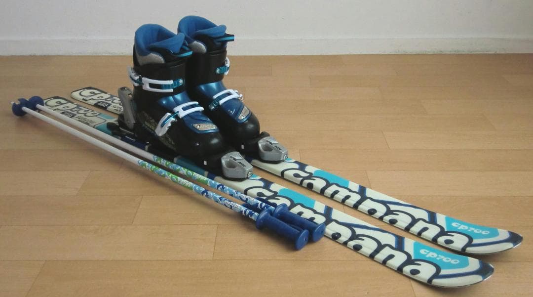 ■■送料無料■SWALLOW■子供用スキー4点セット■板130/靴23■WAX済