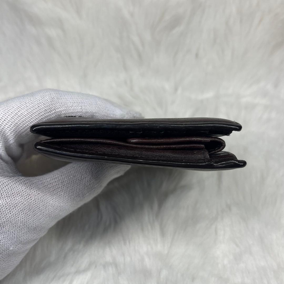 【美品】Vivienne Westwoodダークブラウンレザー 二つ折り財布
