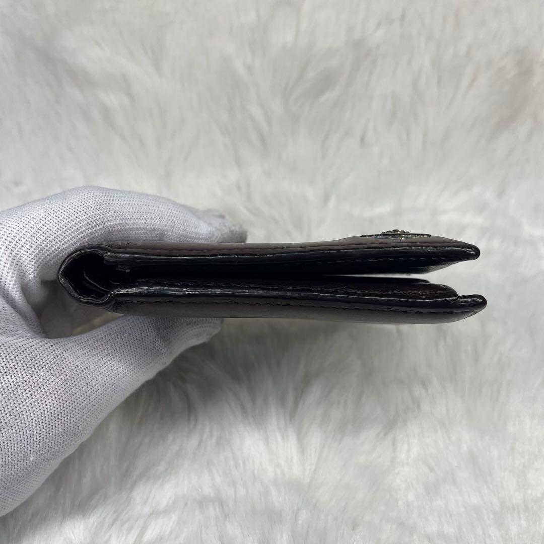 【美品】Vivienne Westwoodダークブラウンレザー 二つ折り財布