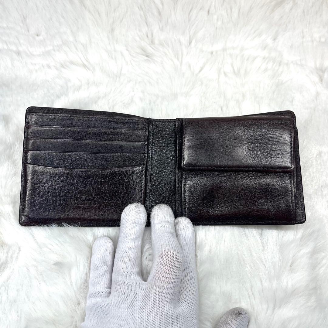 【美品】Vivienne Westwoodダークブラウンレザー 二つ折り財布