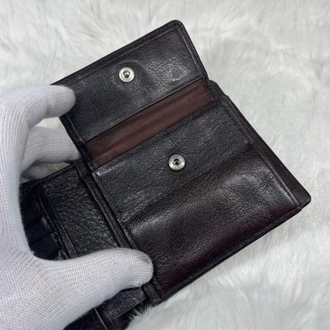 【美品】Vivienne Westwoodダークブラウンレザー 二つ折り財布