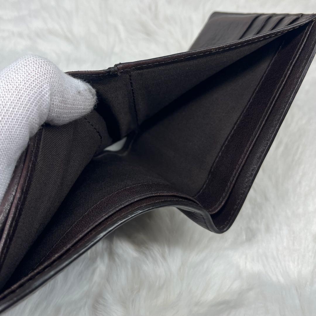 【美品】Vivienne Westwoodダークブラウンレザー 二つ折り財布