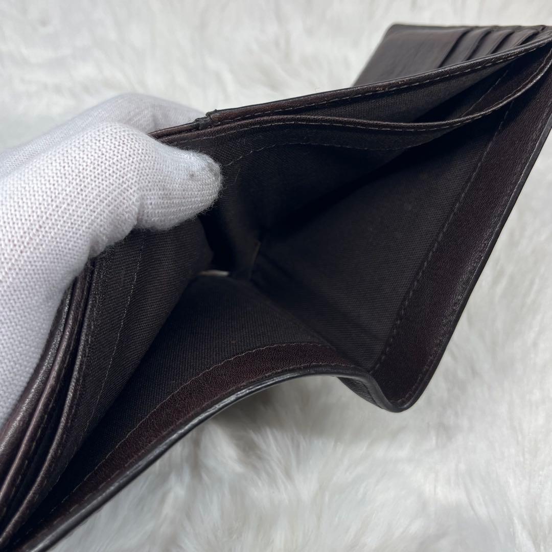【美品】Vivienne Westwoodダークブラウンレザー 二つ折り財布