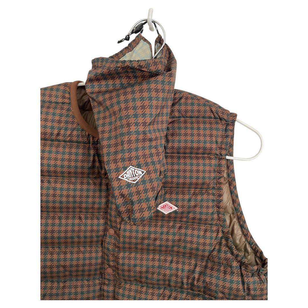 ダントン　チェック　インナーダウン　ベスト