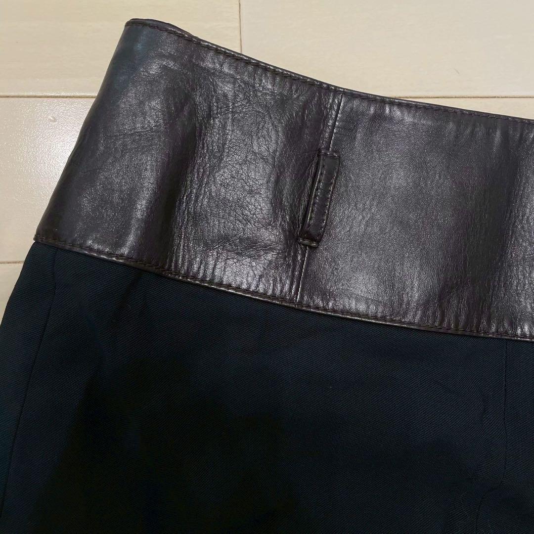 GUCCI グッチ　レザー　スカート