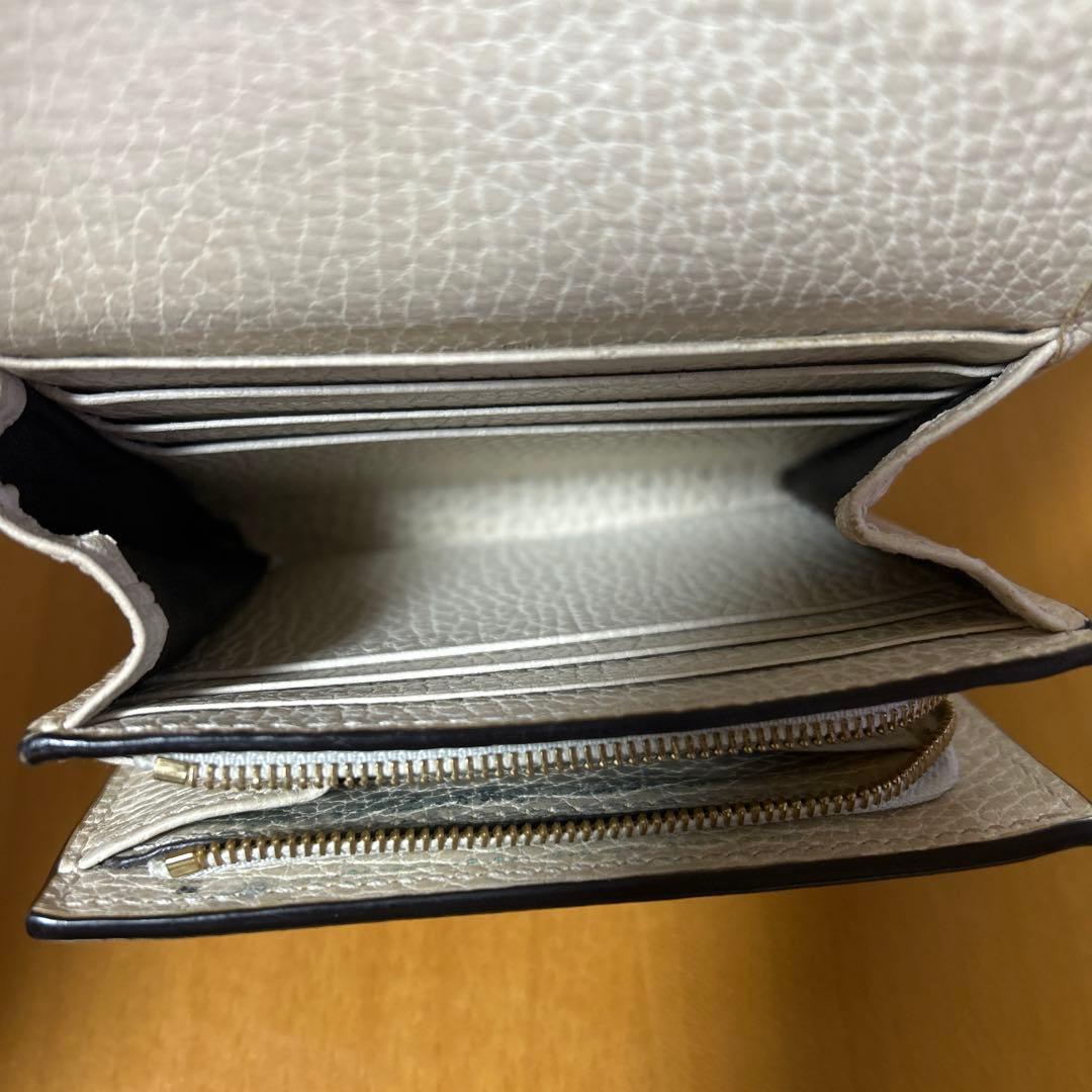 専用です。 GUCCI 二つ折り財布 ホワイト グレー