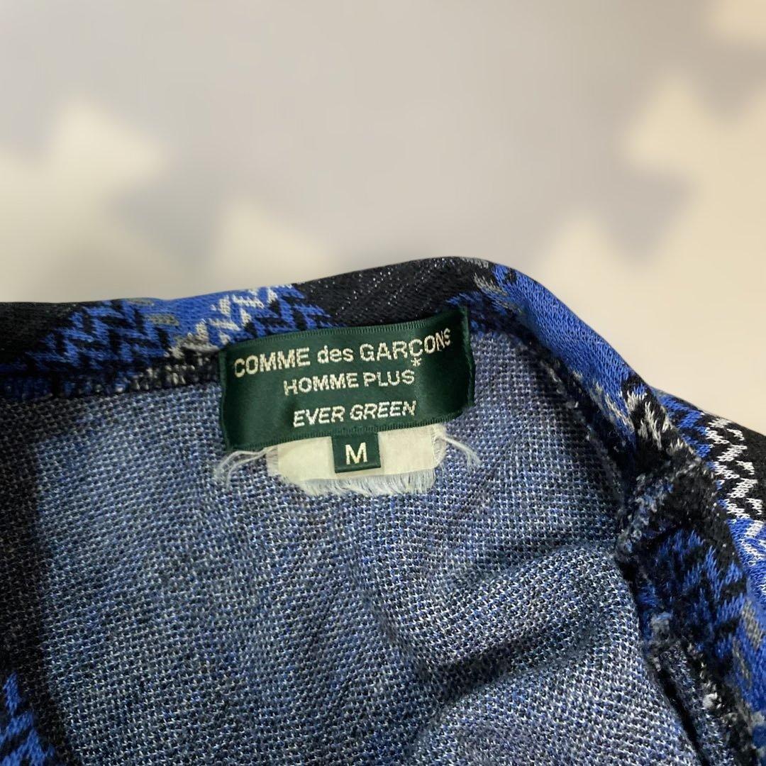 希少 コムデギャルソンオムプリュス エバーグリーン チェック カットソー M