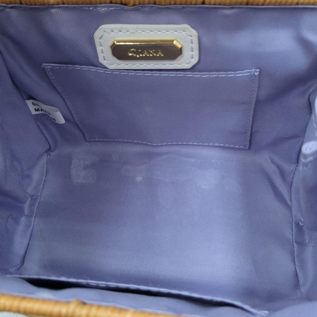 ★美品 ダイアナ DIANA かごバッグ ショルダー 2way ハンドバッグ 白