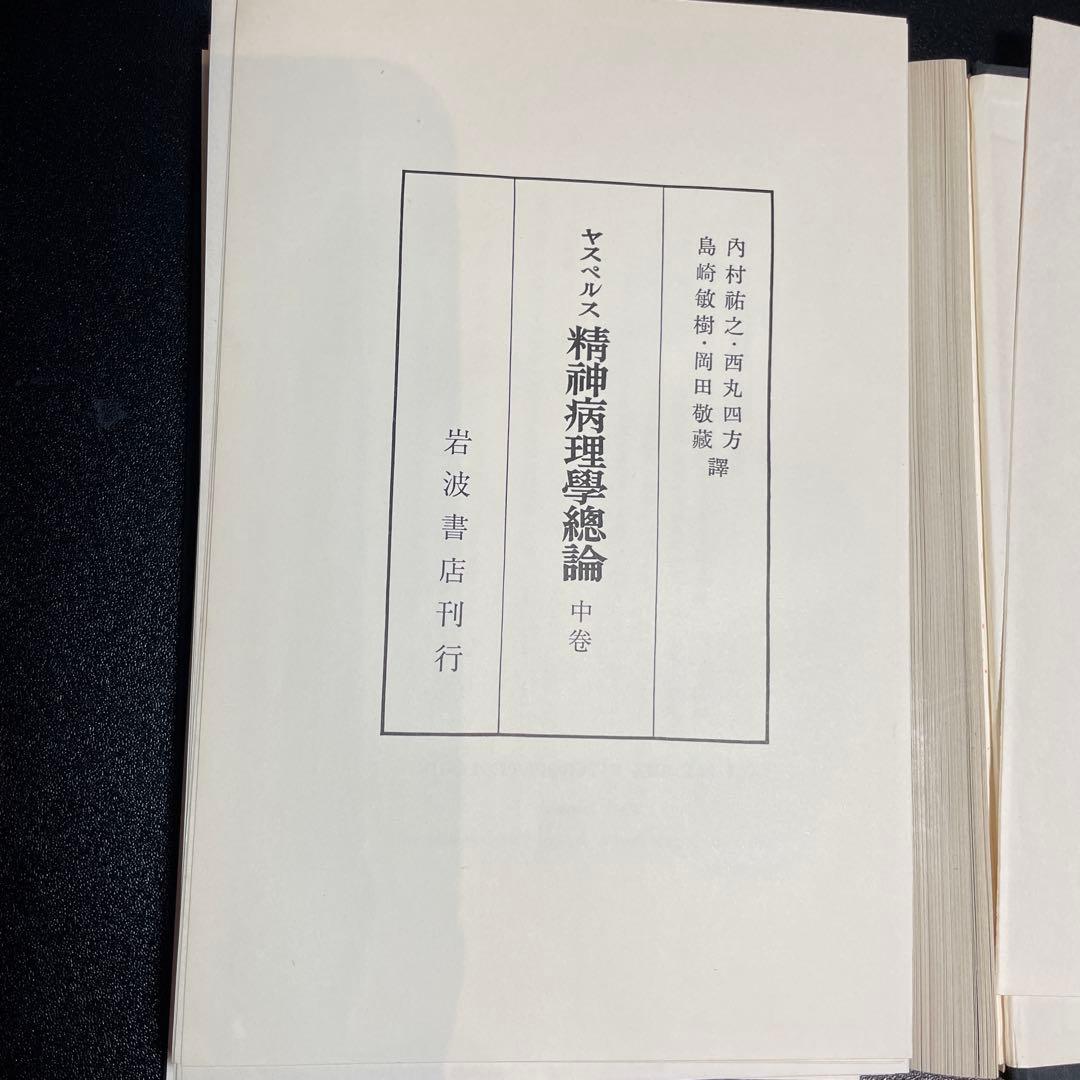 裁断済み。精神病理論総論 中巻 ヤスパース