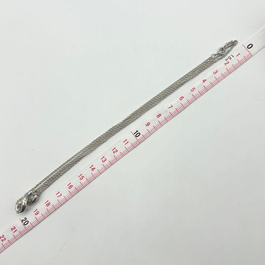 美品　ティファニー　インフィニティ　ネックレス　　ダブルチェーン　シルバー