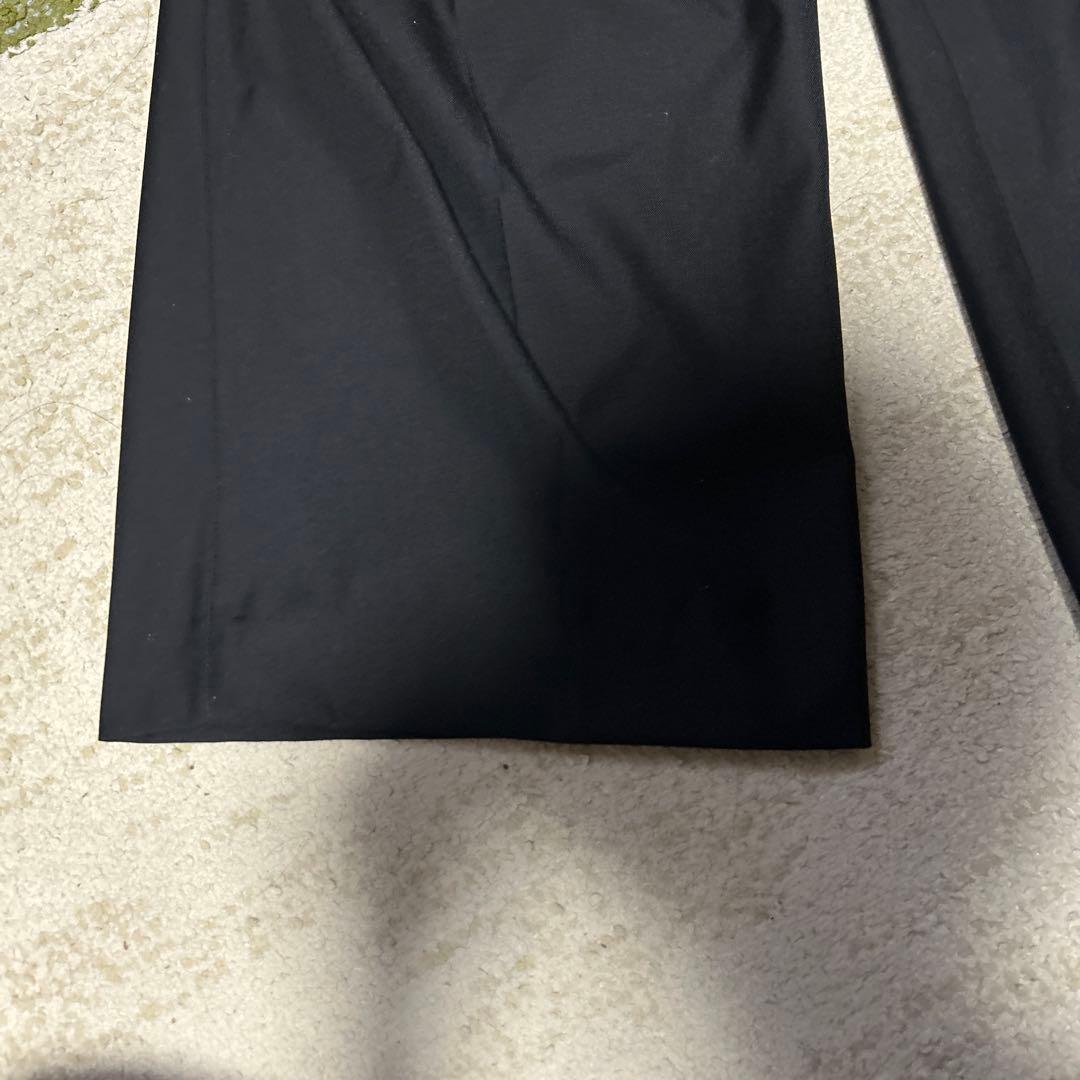 【CS】Cross tuck drape slacks (black)