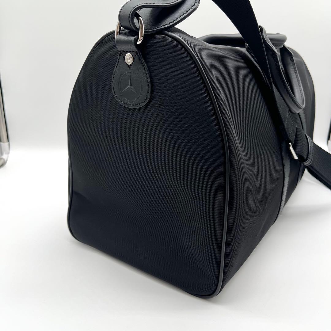 美品 ハンティングワールド メルセデスベンツ ボストンバッグ 2way 黒 A4