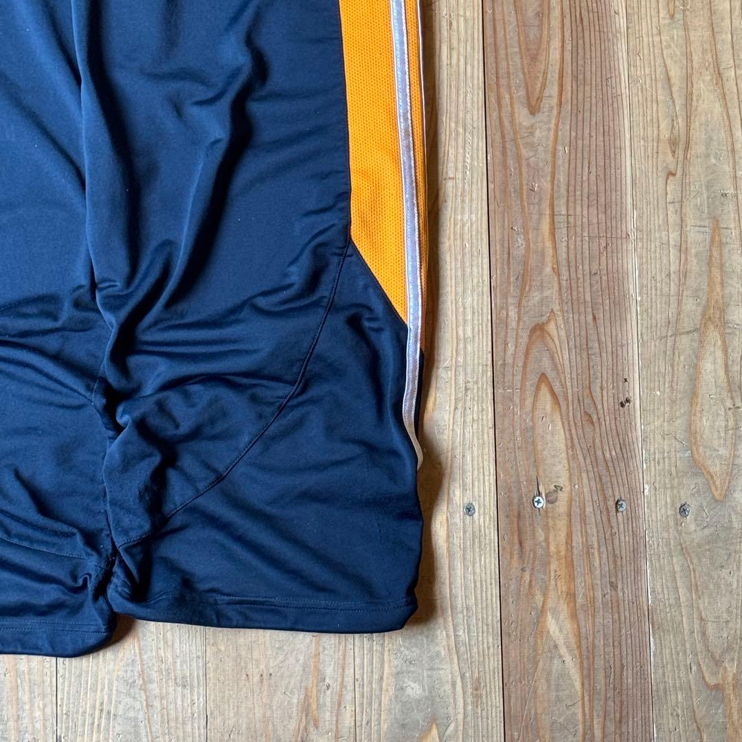 adidas ストライプジャージパンツ ブラック/オレンジ