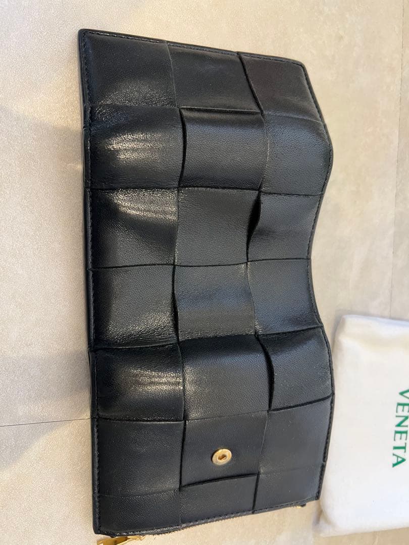 ボッテガ　コンパクト　ウォレット　BOTTEGA VENETA 三つ折財布 美品