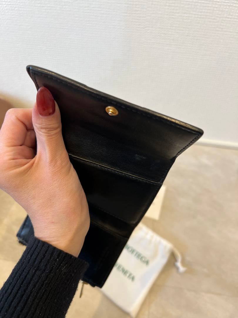 ボッテガ　コンパクト　ウォレット　BOTTEGA VENETA 三つ折財布 美品