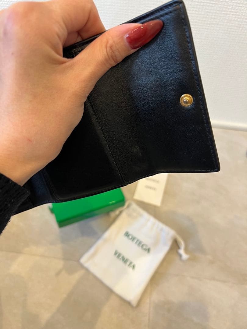 ボッテガ　コンパクト　ウォレット　BOTTEGA VENETA 三つ折財布 美品